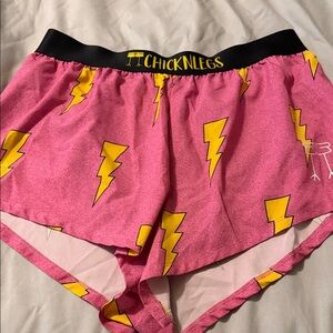 Men’s ChicknLegs Pink Lightning Bolt Shorts  2” inseam